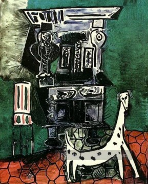  picasso - Le buffet a Vauvenargues Buffet Henri II avec chien et fauteuil 1959 cubisme Pablo Picasso